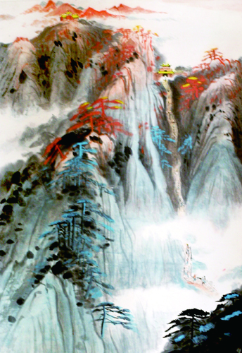 顾新敏作品山水巜玉皇顶》局部.jpg
