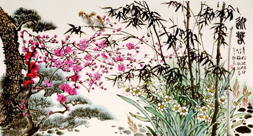 《迎春》200x100cm.jpg