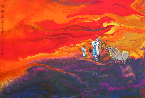 1505996993358239.jpg 《暮归图》当代帛画(31x46)cm 2010年作.jpg