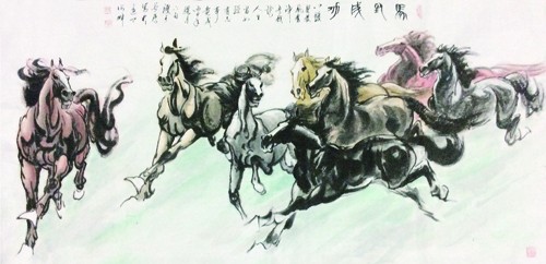 卢成仕作品---《马到成功》180cm 90cm.JPG