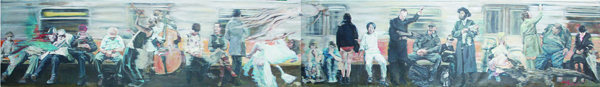 何可人油画作品《纽约地铁的乘客》.jpg