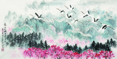 1590574666353255.jpg 徐震时作品《春回大地万紫千红》2020年 70cmx137cm.jpg