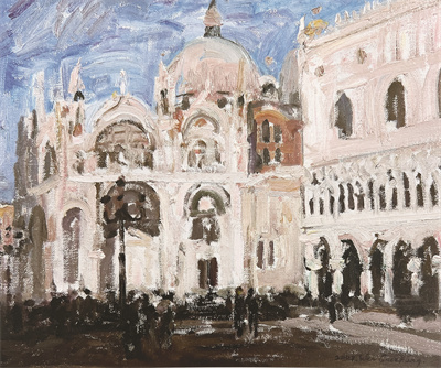 1734771768846970.jpg 8-2 《威尼斯广场》布面油画 38cm×46cm.jpg