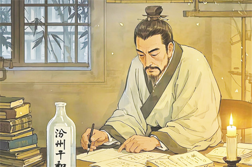 8-5 2 3柳宗元案上随时可见“汾州干和酒”。.jpg