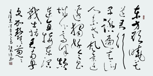 张乾德作品《毛泽东 清平乐 会昌》138x69cm.JPG