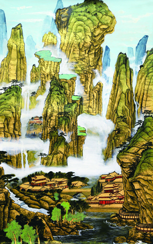 章庭钰作品《张家界仙景》105cmx68cm.jpg