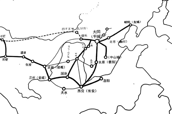 1747450676102891.jpg 4-3 2 1配图 北魏时期丝绸之路路线图.jpg